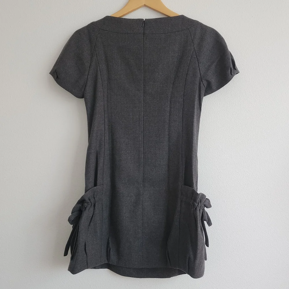 NWT Burberry Blue Label Gray Wool Dress with Ribbon Detail  𓆩♡𓆪 - Picture 5 of 9